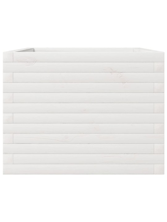 Sodo lovelis, baltas, 110x60x45,5cm, pušies medienos masyvas