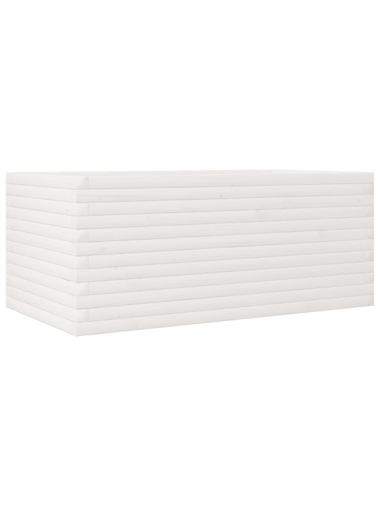 Sodo lovelis, baltas, 110x60x45,5cm, pušies medienos masyvas