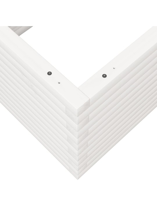 Sodo lovelis, baltas, 110x60x45,5cm, pušies medienos masyvas