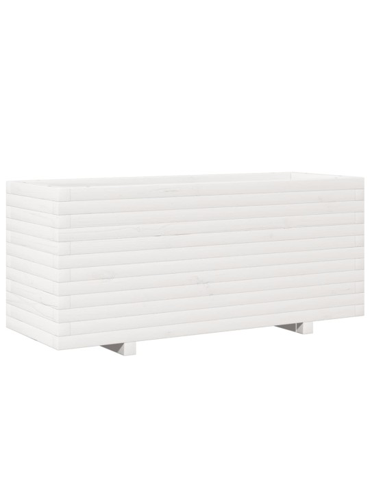 Sodo lovelis, baltas, 110x40x49,5cm, pušies medienos masyvas