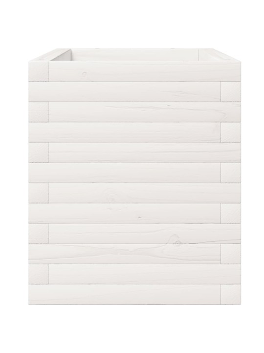 Sodo lovelis, baltas, 110x40x49,5cm, pušies medienos masyvas