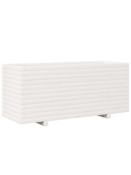 Sodo lovelis, baltas, 110x40x49,5cm, pušies medienos masyvas