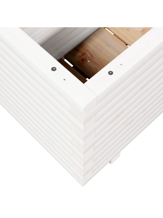 Sodo lovelis, baltas, 110x40x49,5cm, pušies medienos masyvas