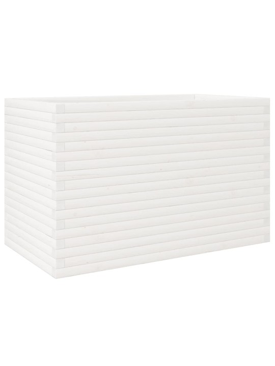 Sodo lovelis, baltas, 110x60x68,5cm, pušies medienos masyvas