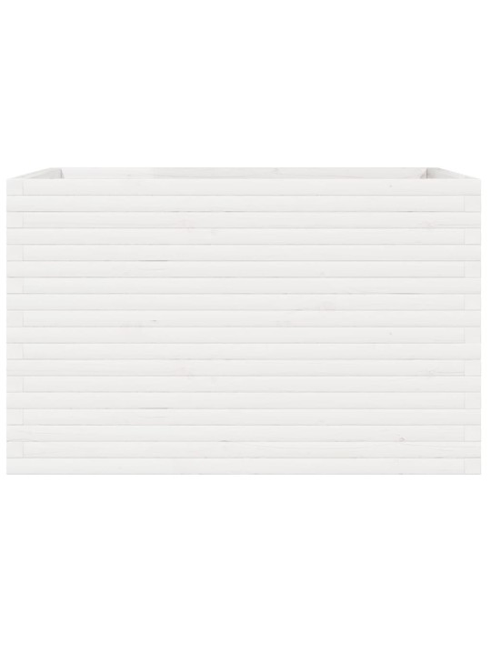 Sodo lovelis, baltas, 110x60x68,5cm, pušies medienos masyvas