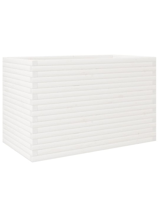 Sodo lovelis, baltas, 110x60x68,5cm, pušies medienos masyvas