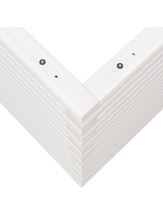 Sodo lovelis, baltas, 110x60x68,5cm, pušies medienos masyvas