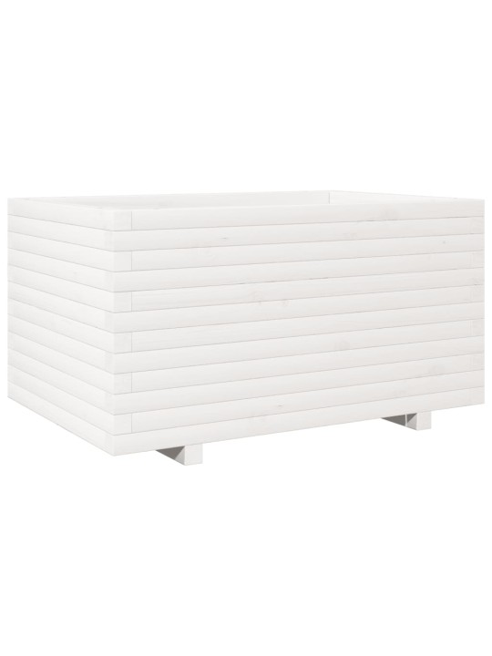 Sodo lovelis, baltas, 90x60x49,5cm, pušies medienos masyvas