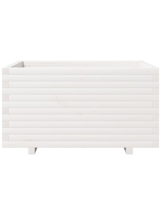 Sodo lovelis, baltas, 90x60x49,5cm, pušies medienos masyvas
