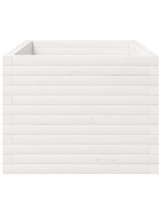 Sodo lovelis, baltas, 90x60x49,5cm, pušies medienos masyvas