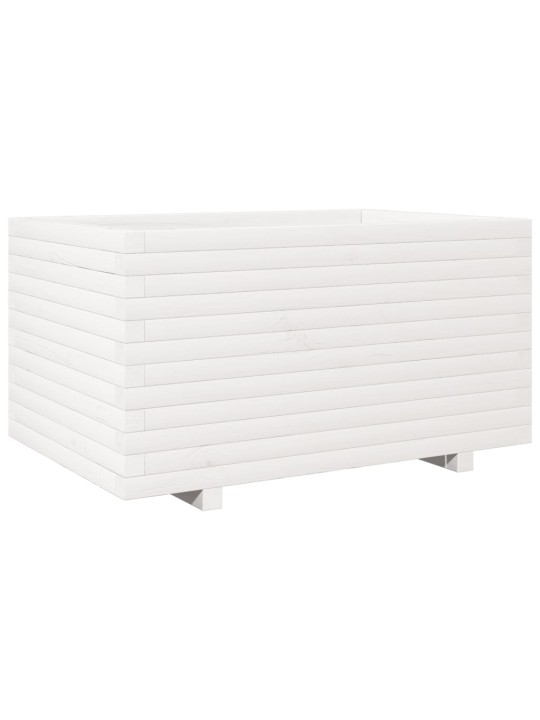 Sodo lovelis, baltas, 90x60x49,5cm, pušies medienos masyvas
