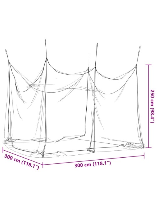 Tinklelis nuo uodų, baltas, 300x300x250cm, 156 tinklo