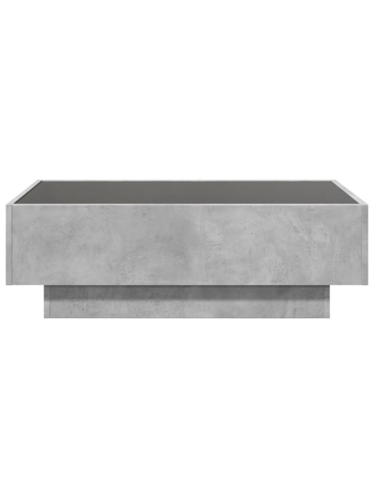 Kavos staliukas su LED, betono, 90x50x30cm, apdirbta mediena