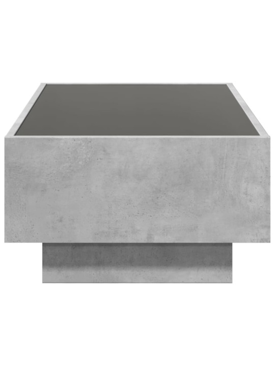 Kavos staliukas su LED, betono, 90x50x30cm, apdirbta mediena