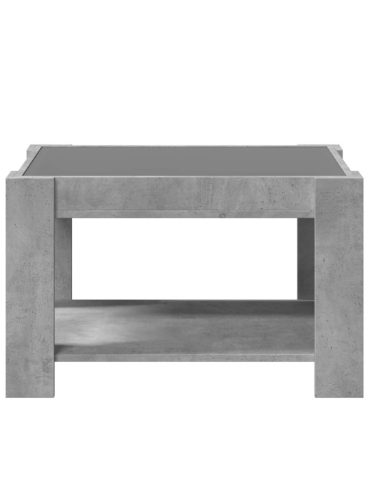 Kavos staliukas su LED, betono, 73x53x45cm, apdirbta mediena