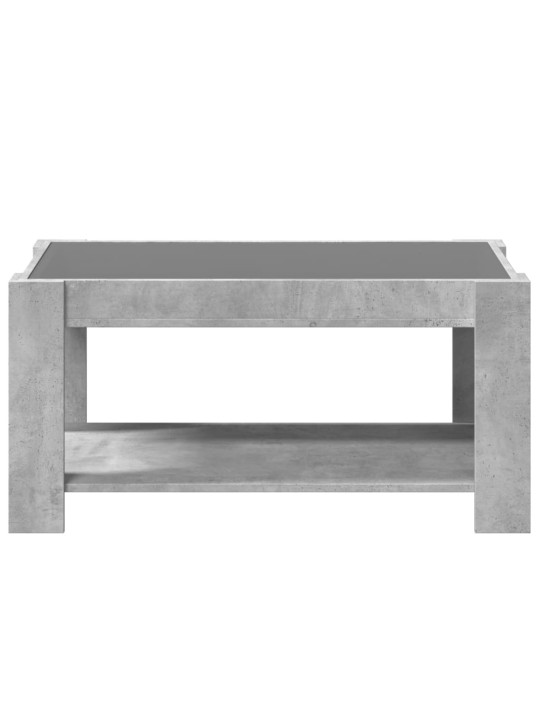 Kavos staliukas su LED, betono, 93x53x45cm, apdirbta mediena