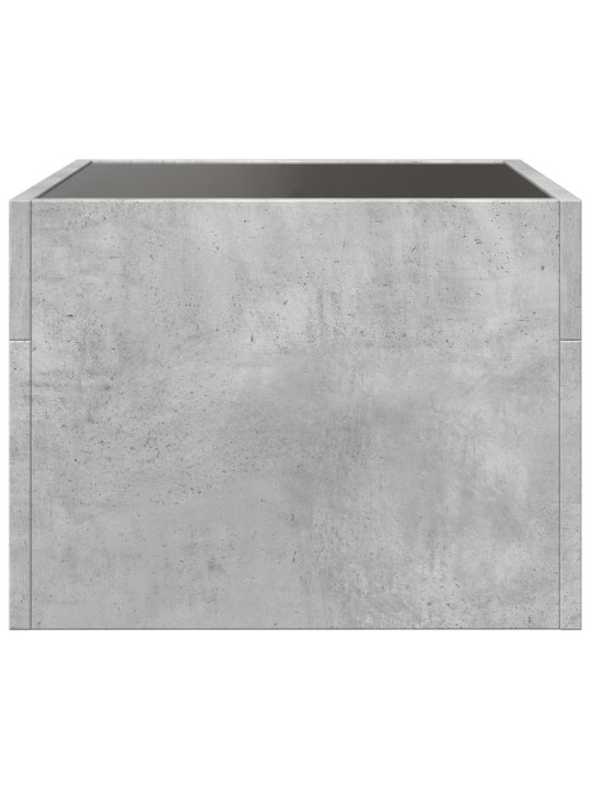 Kavos staliukas su Infinity LED lemputėmis, betono, 40x40x30cm