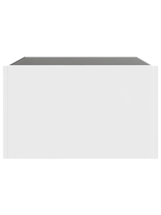 Kavos staliukas su Infinity LED lemputėmis, baltas, 50x50x30cm