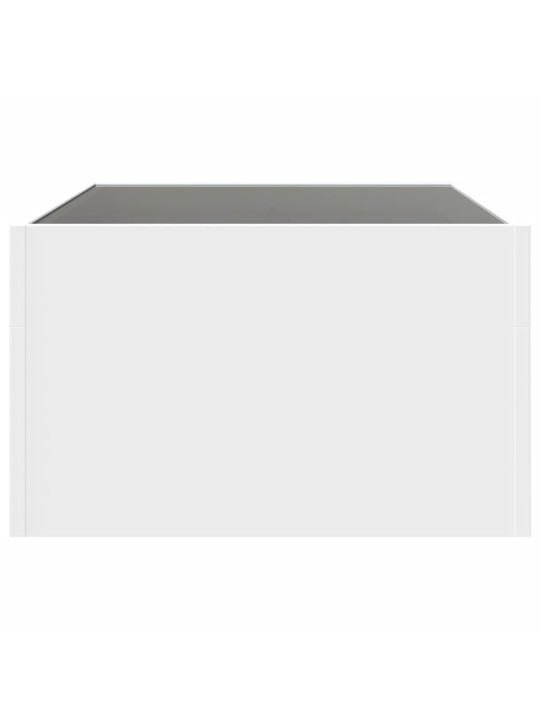 Kavos staliukas su Infinity LED lemputėmis, baltas, 70x50x30cm