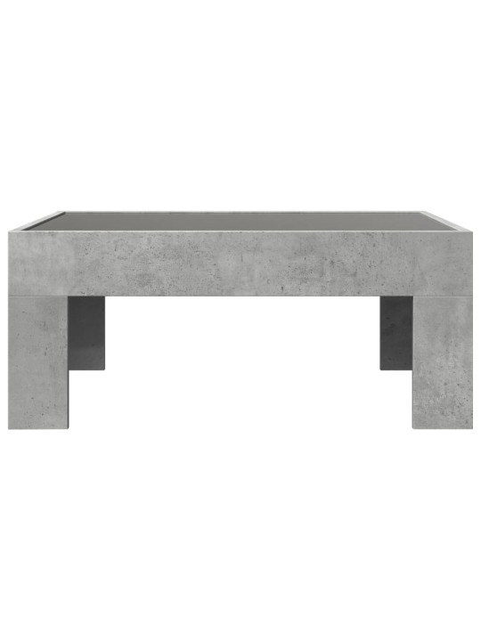 Kavos staliukas su Infinity LED lemputėmis, betono, 70x50x30cm