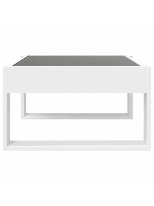 Kavos staliukas su Infinity LED lemputėmis, baltas, 70x53x30cm