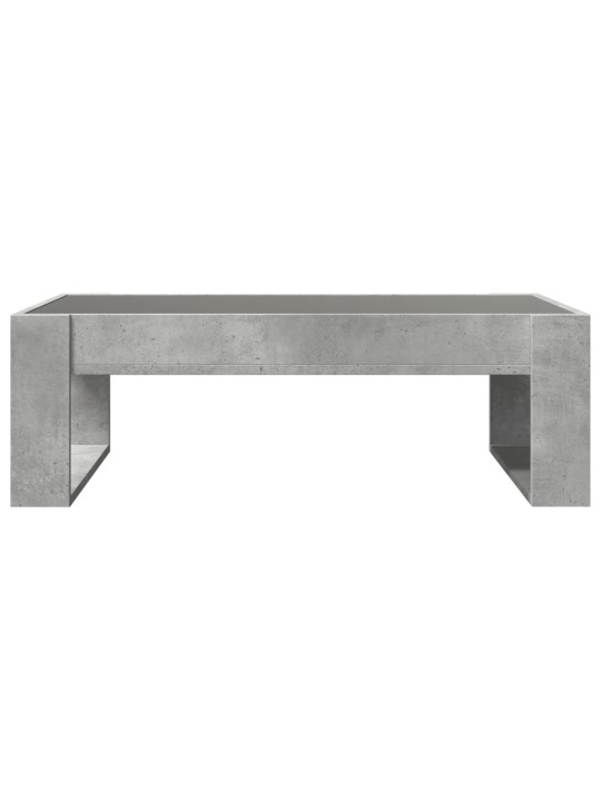 Kavos staliukas su Infinity LED lemputėmis, betono, 90x53x30cm