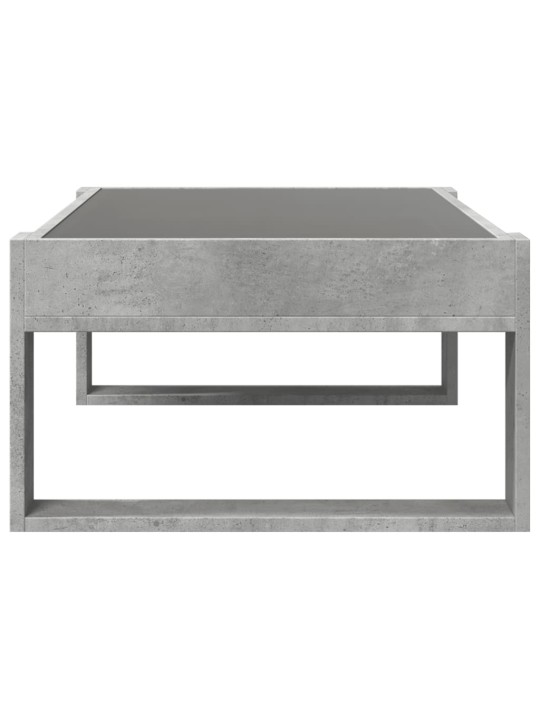 Kavos staliukas su Infinity LED lemputėmis, betono, 90x53x30cm
