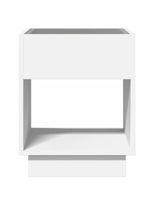 Kavos staliukas su Infinity LED lemputėmis, baltas, 40x40x50cm