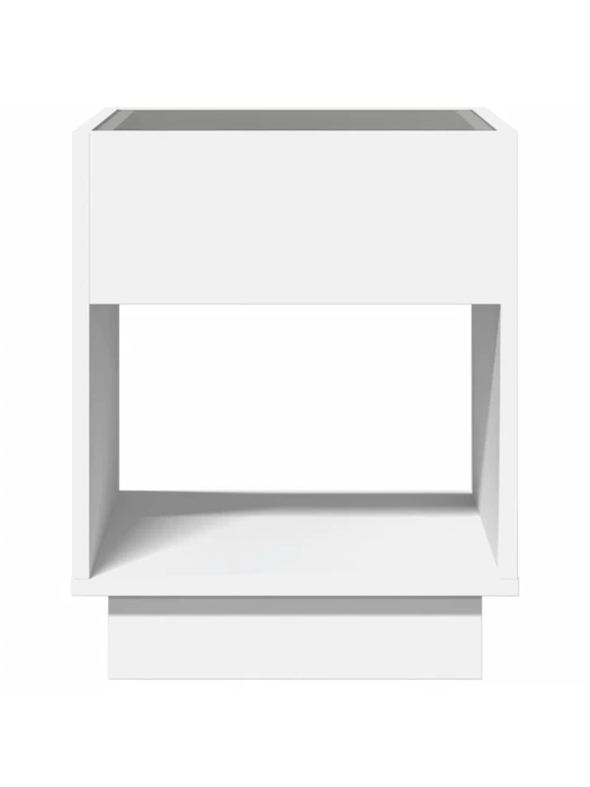 Kavos staliukas su Infinity LED lemputėmis, baltas, 40x40x50cm