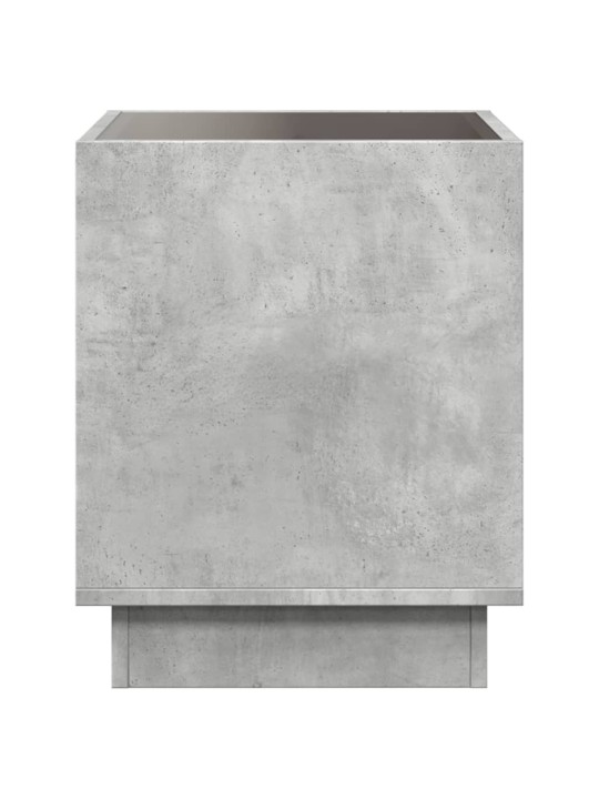 Kavos staliukas su Infinity LED lemputėmis, betono, 40x40x50cm