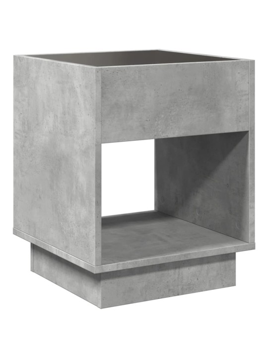 Kavos staliukas su Infinity LED lemputėmis, betono, 40x40x50cm