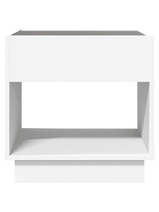 Kavos staliukas su Infinity LED lemputėmis, baltas, 50x50x50cm