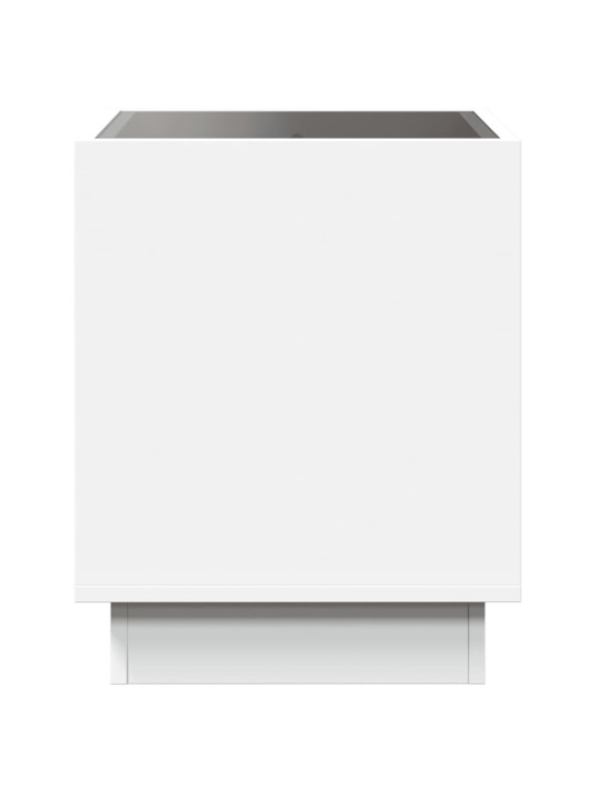 Kavos staliukas su Infinity LED lemputėmis, baltas, 50x50x50cm