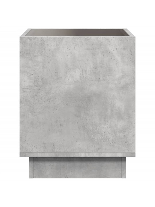 Kavos staliukas su Infinity LED lemputėmis, betono, 50x50x50cm