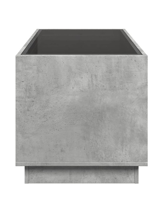 Kavos staliukas su Infinity LED lemputėmis, betono, 70x50x50cm