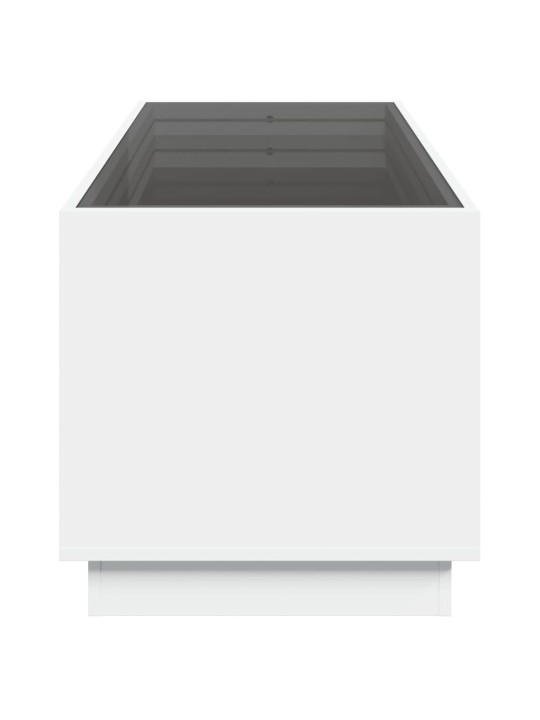 Kavos staliukas su Infinity LED lemputėmis, baltas, 90x50x50cm