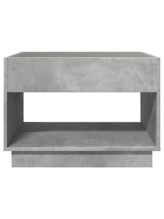 Kavos staliukas su Infinity LED lemputėmis, betono, 90x50x50cm