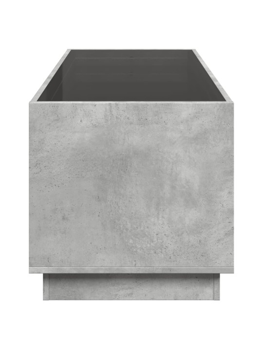 Kavos staliukas su Infinity LED lemputėmis, betono, 90x50x50cm