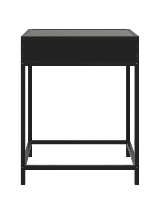 Kavos staliukas su Infinity LED lemputėmis, juodas, 40x40x51cm