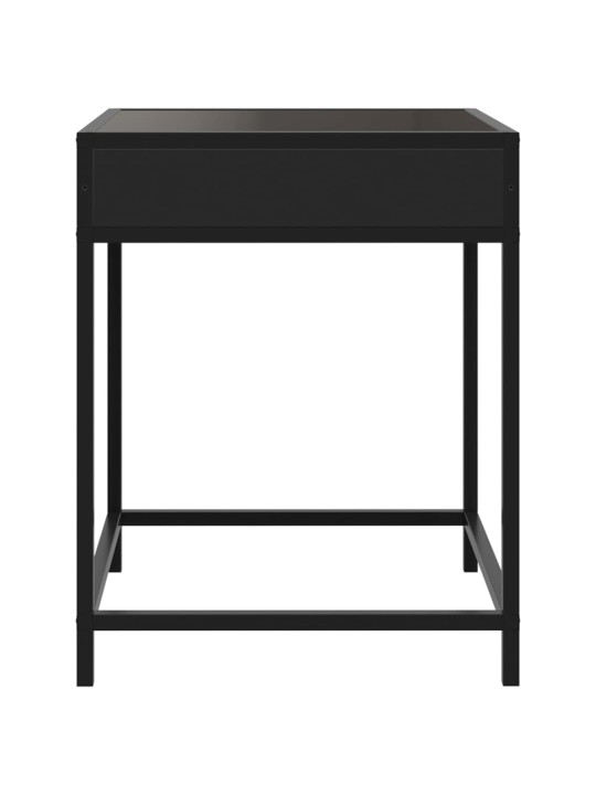 Kavos staliukas su Infinity LED lemputėmis, juodas, 40x40x51cm
