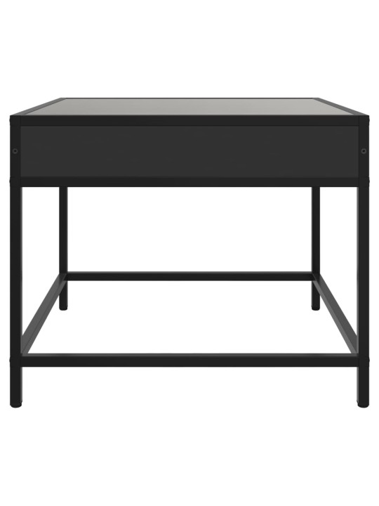 Kavos staliukas su Infinity LED lemputėmis, juodas, 50x50x41cm