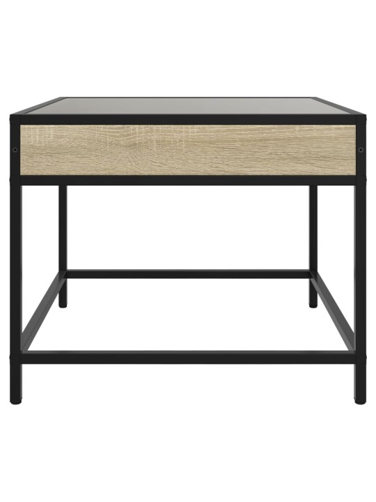 Kavos staliukas su Infinity LED lemputėmis, ąžuolo, 70x50x41cm
