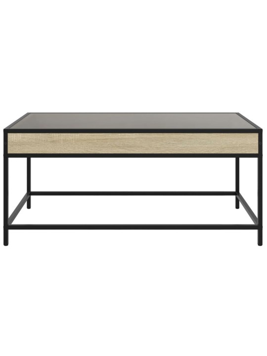 Kavos staliukas su Infinity LED lemputėmis, ąžuolo, 90x50x41cm