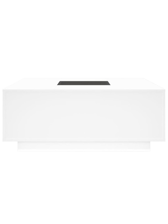Kavos staliukas su Infinity LED, baltas, 100x100x40cm