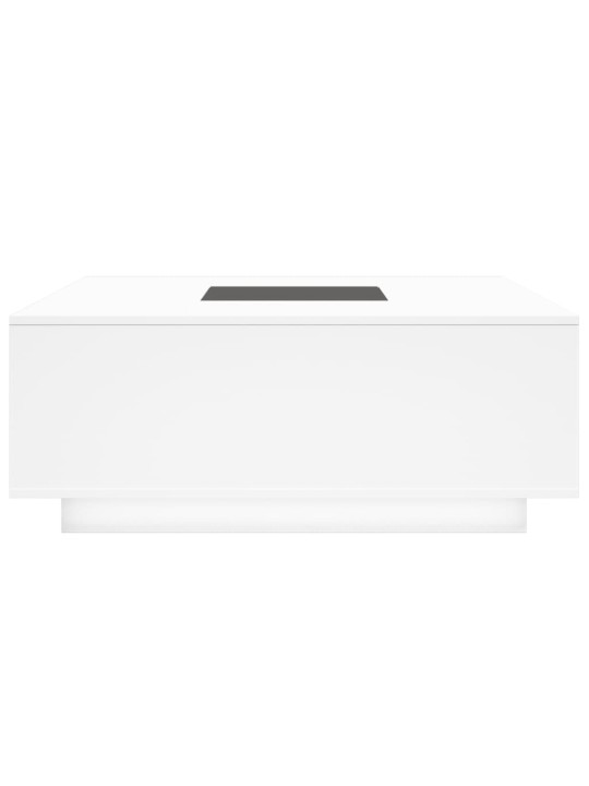 Kavos staliukas su Infinity LED, baltas, 100x100x40cm