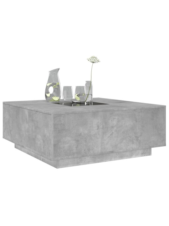 Kavos staliukas su Infinity LED, betono, 100x100x40cm