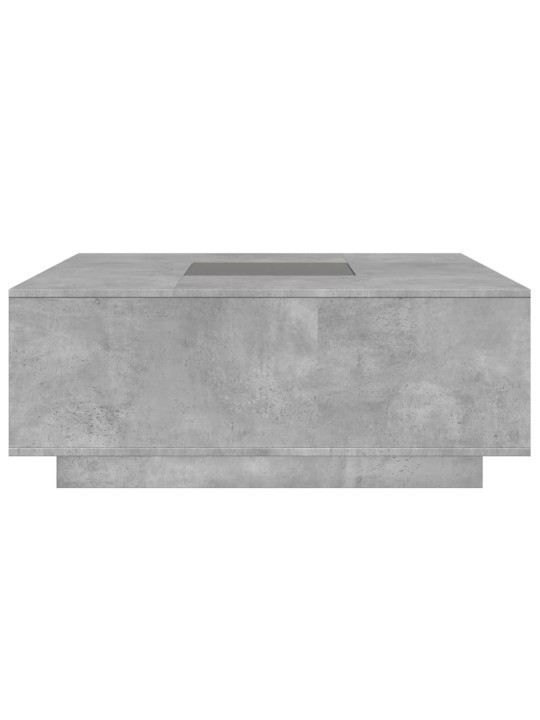 Kavos staliukas su Infinity LED, betono, 100x100x40cm