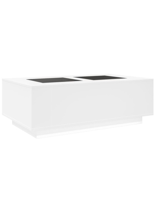 Kavos staliukas su Infinity LED, baltas, 116x69x40cm