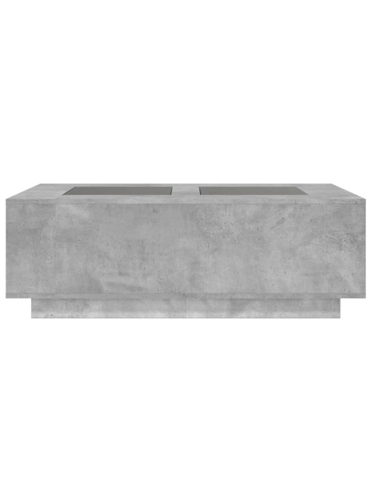 Kavos staliukas su Infinity LED, betono, 116x69x40cm
