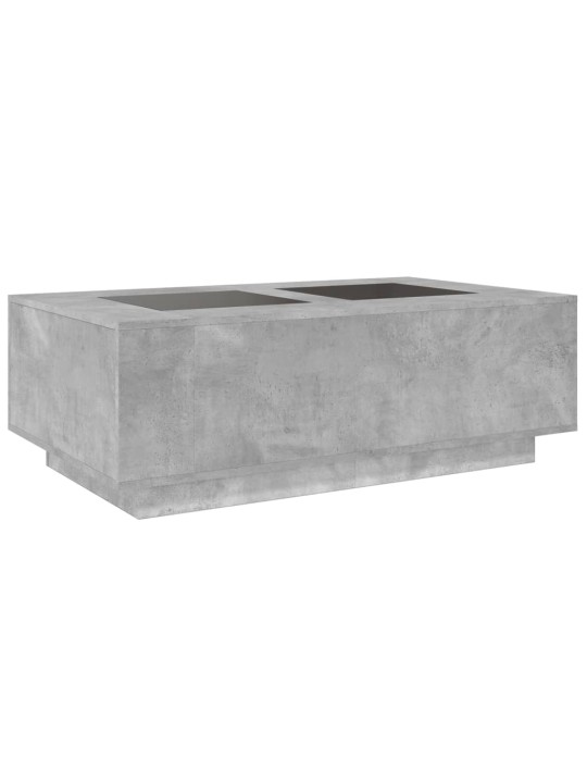 Kavos staliukas su Infinity LED, betono, 116x69x40cm